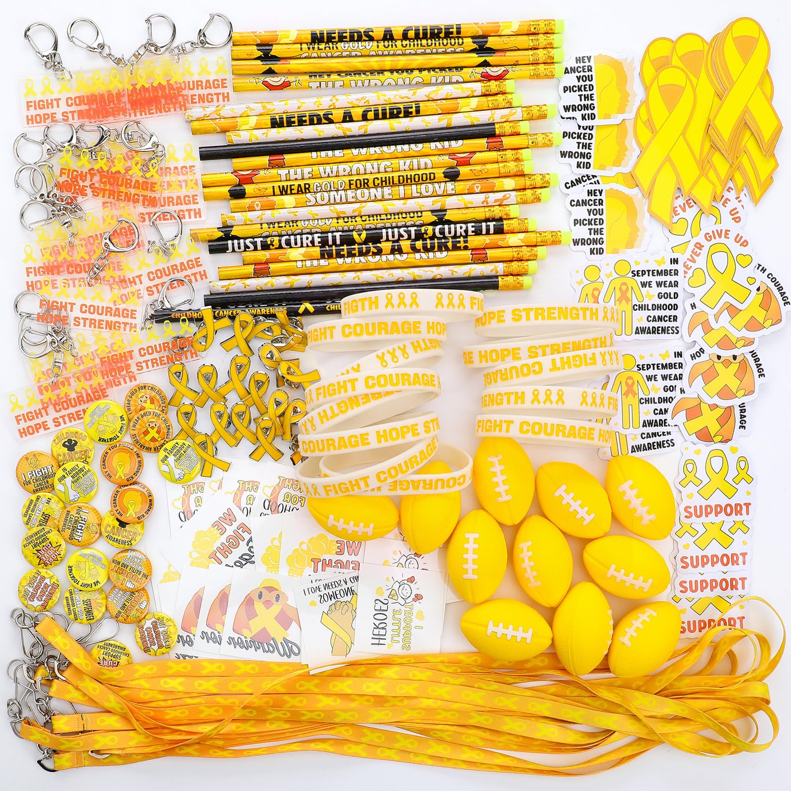 Hollowfly 200 Pcs Childhood Cancer Awareness Items Bulk