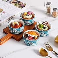 Vista 2 de Wisenvoy Ramekins Creme Brulee Ramekins Ramekins - Ramekins de cerámica para horno (8 onzas)