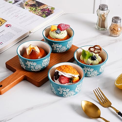 Miniatura 9 de Wisenvoy Ramekins Ramekins - Ramequines de cerámica para horno de 8 onzas, Ramekins Creme Brulee