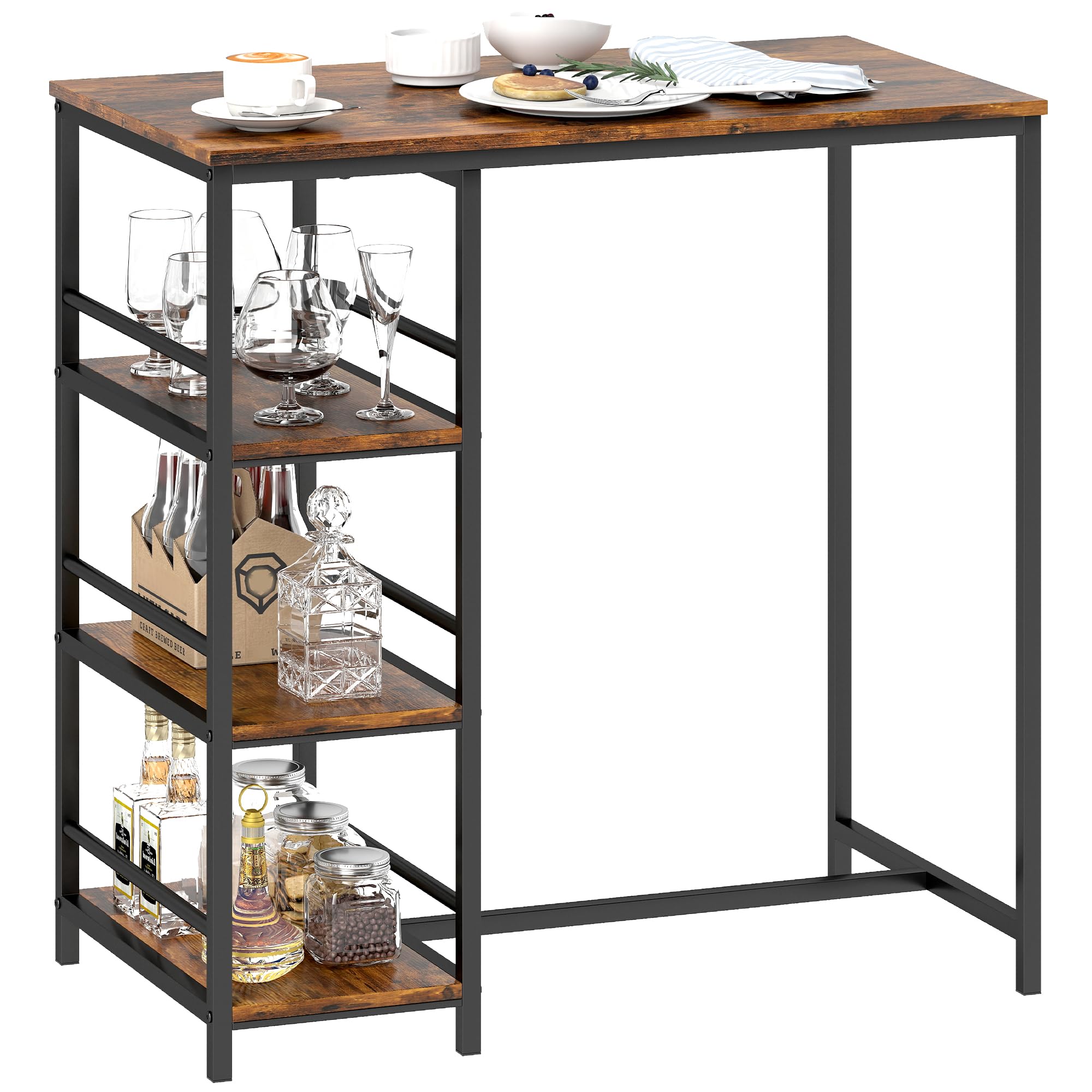 homcom table de bar mange-debout 3