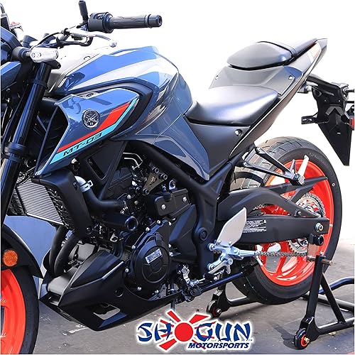 Miniatura 6 de Shogun Yamaha MT-03 MT 03 MT03 2016 2017 2018 2019 2020 2021 2022 Deslizadores de marco sin corte negro - 750-6149 - Fabricado en los Estados Unidos