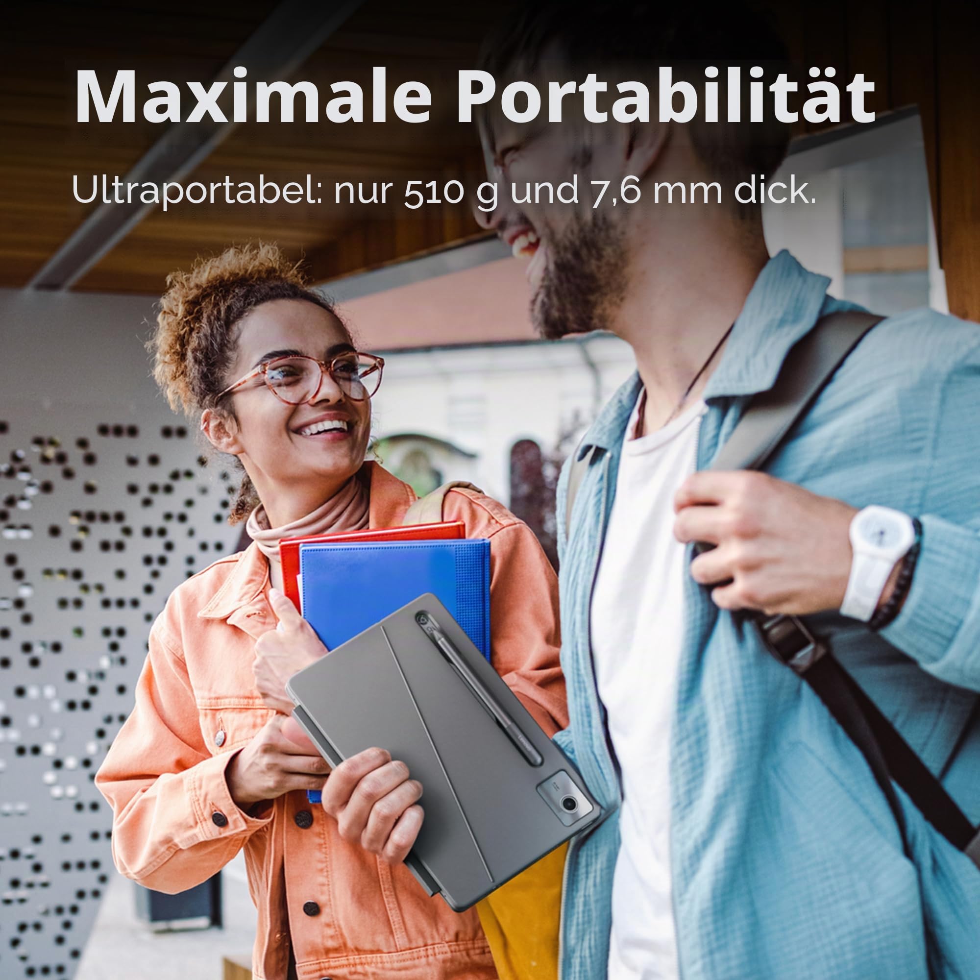 Lenovo Duet Chromebook 27,9 cm (11 Zoll) FHD+ (1920 x 1200), MediaTek Kompanio 838, 8 GB RAM, 128 GB Speicher, Touchscreen, Chrome OS, Folio-Ständer und Tastatur im Lieferumfang enthalten, Luna Grey