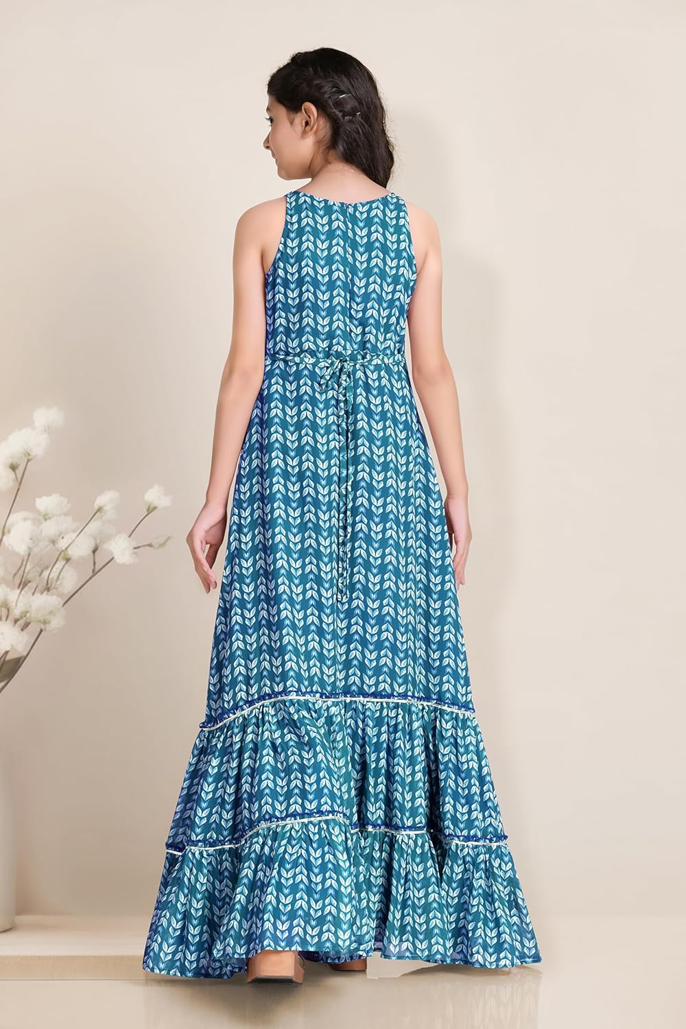 Fashion Dream Girl’s Tiered Dresses|Ethnic Dress for Girls|Long Dress for Girls|Maxi Dress for Girls|A line Dress for Kids Girls|Tiered Dresses offers donot miss