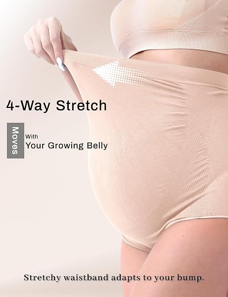 SUNNYBUY Culotte de Grossesse Taille Haute sans Couture pour Femme - 2