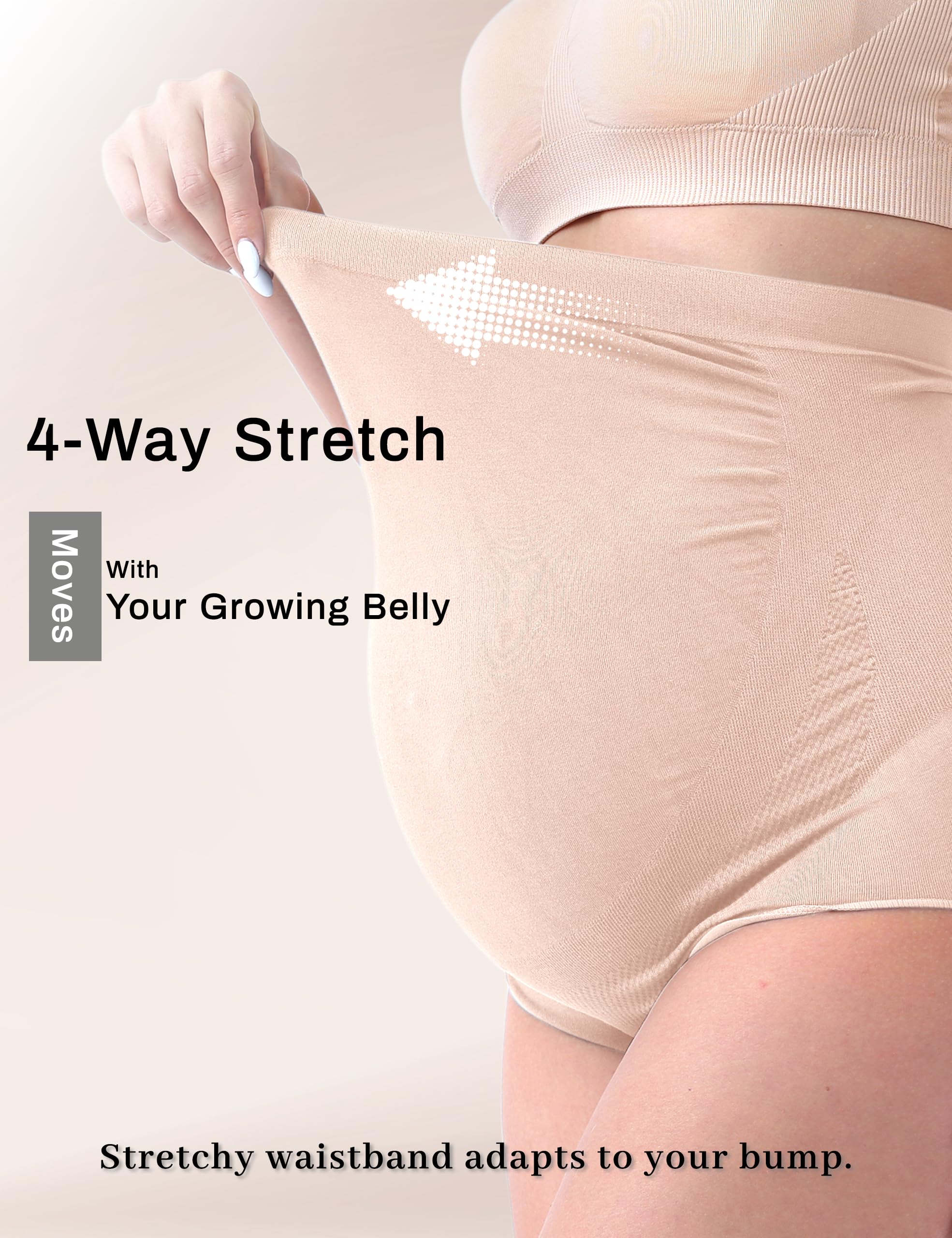 SUNNYBUY Culotte de Grossesse Taille Haute sans Couture pour Femme - 3