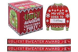 Cooraby Halloween Costume Voting Ballot Box - 60 Voting Cards, 2 Sweater Award Sashes