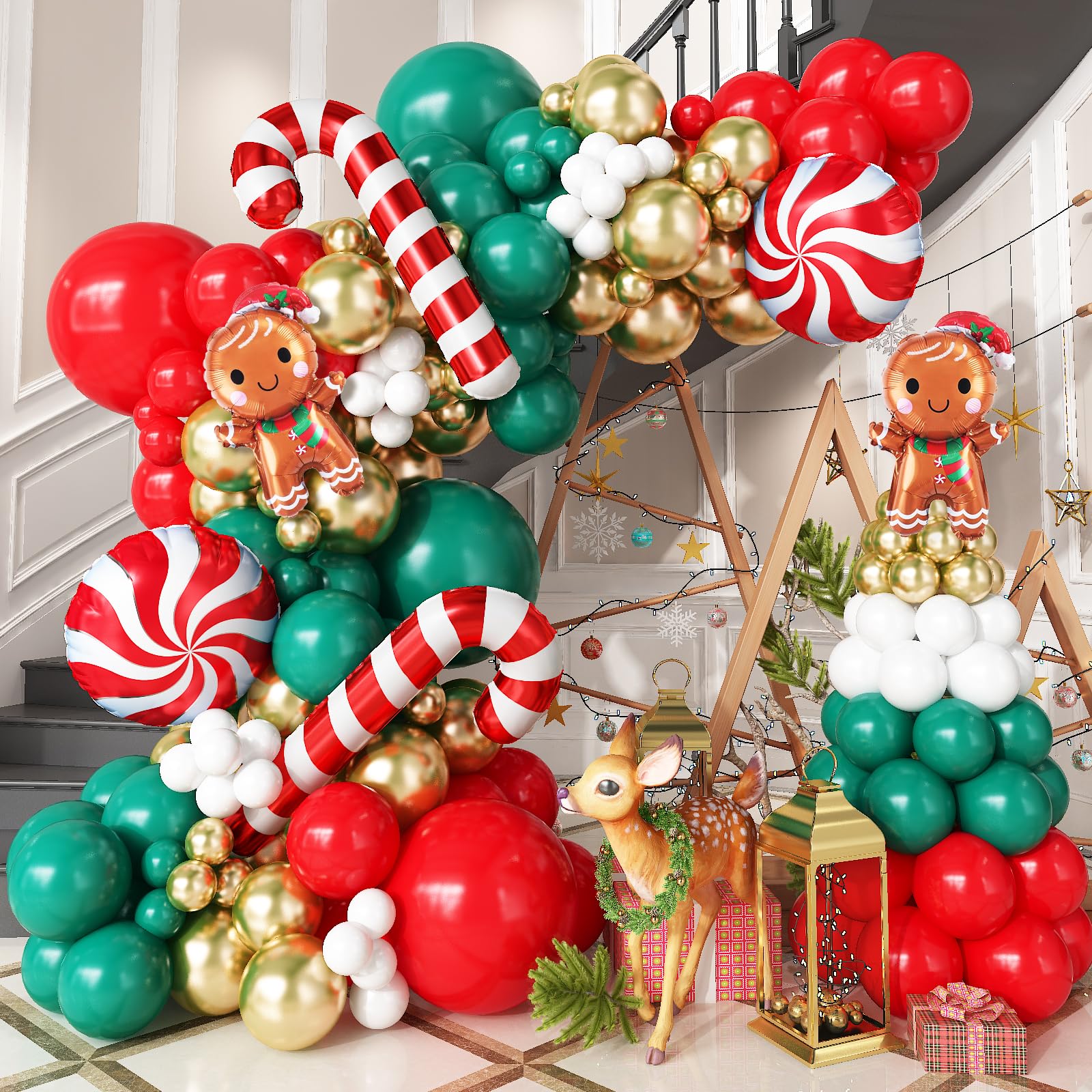 Amazon.com: Christmas Balloon Garland kit with Gingerbread Man