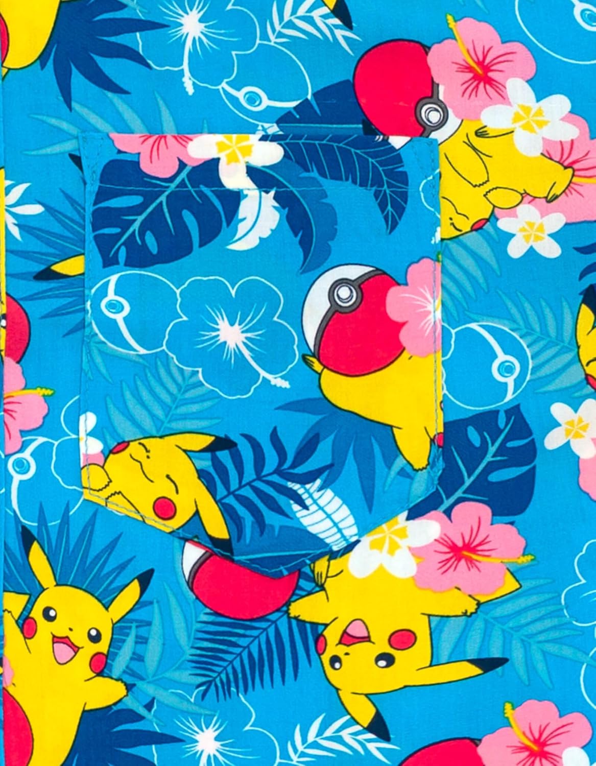 Pokemon Matching Family Hawaiian Button Down Shirt Toddler to Adult Sizes (4T - 2XL)