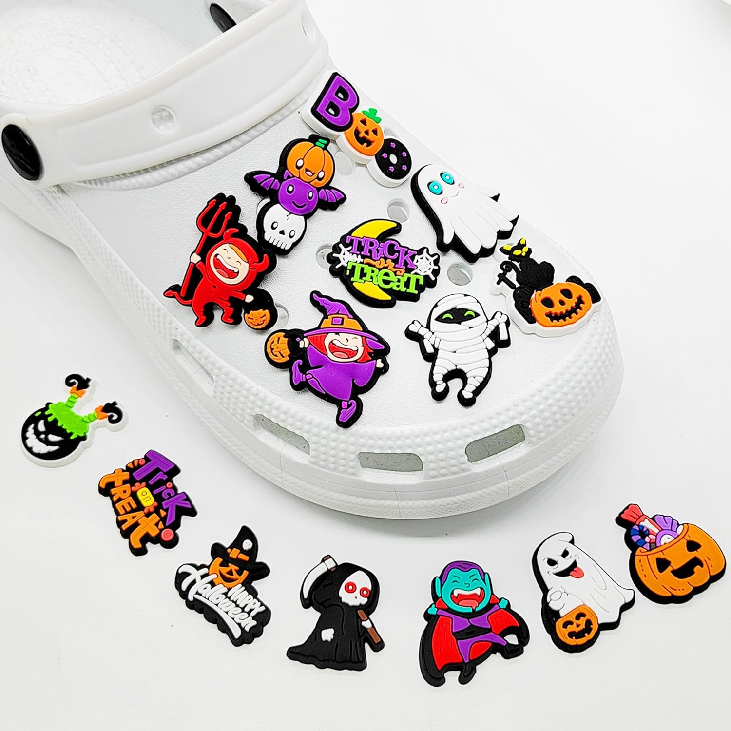 21 Pcs Cute Halloween Charms Shoe Decor,fall Horror Goth Charms Decorations for Kids,Children, Teenagers, Adults.Halloween Shoe Charm Accessories Gifts for Halloween Party Favor Birthday - Image 5