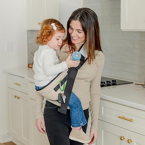 Miniatura 8 de Transportador de cabestrillo para niños pequeños de 25 a 50 libras, más fácil de usar, acolchado detrás de la hebilla, construcción segura y segura,