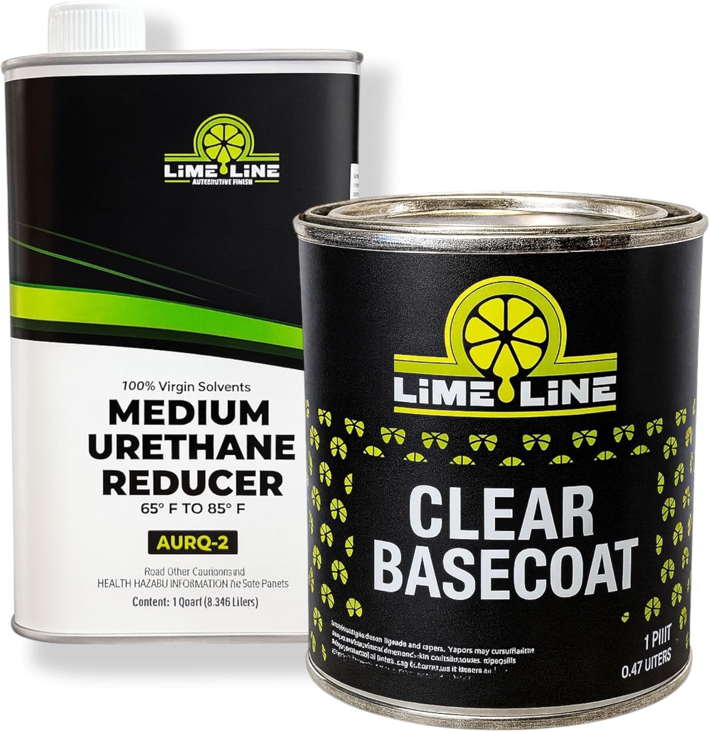 LiME LiNE Automotive Basecoat with Urethane Reducer Quart Combo Pack (Black Combo)