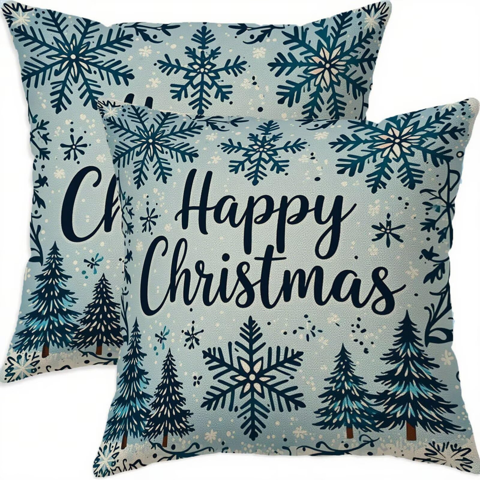 Housse coussin 80x80cm imperméable bleu pour un canapé de salon élégant et protégé