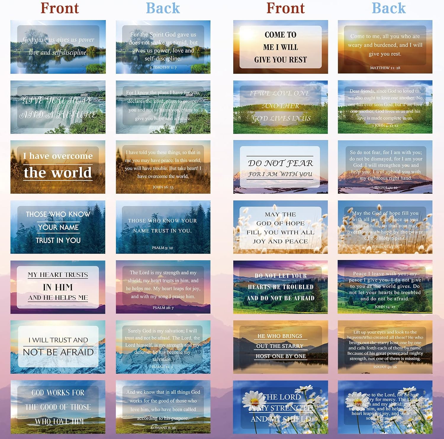 120 Pieces Bible Verse Cards - Full Scripture Philippines | Ubuy