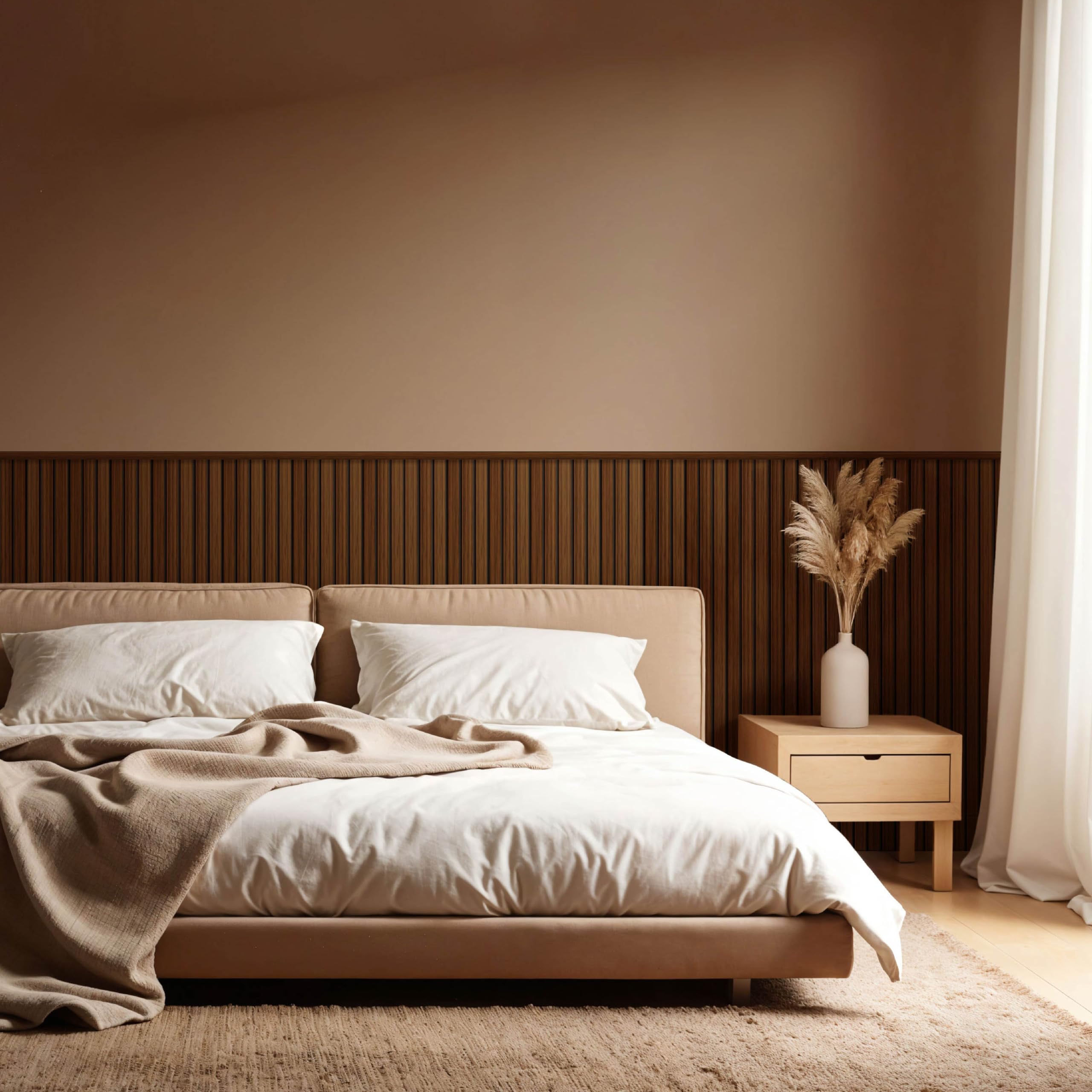 Pannello in PVC con Doghe effetto Legno Rivestimento Murale 30x120 conf. 10 Pezzi (Bianco)