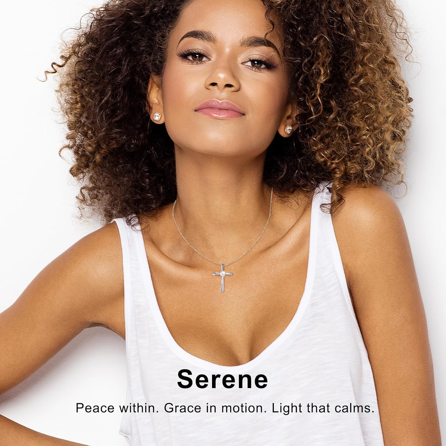 KRKC&CO Moissanite Cross Necklace for Women: D Color VVS1 0,09-0,3ct, 925 Vermeil Sterling Silver, Hypoallergenic Petite Pendant, Luxury Gifts for Birthday Anniversary Wedding, Gift Box with Handles