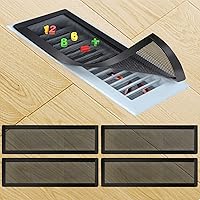 Vista 10 de Cubiertas magnéticas de ventilación para registro de piso, malla de filtro de ventilación de aire de 5.5 x 12 pulgadas, red de pantalla