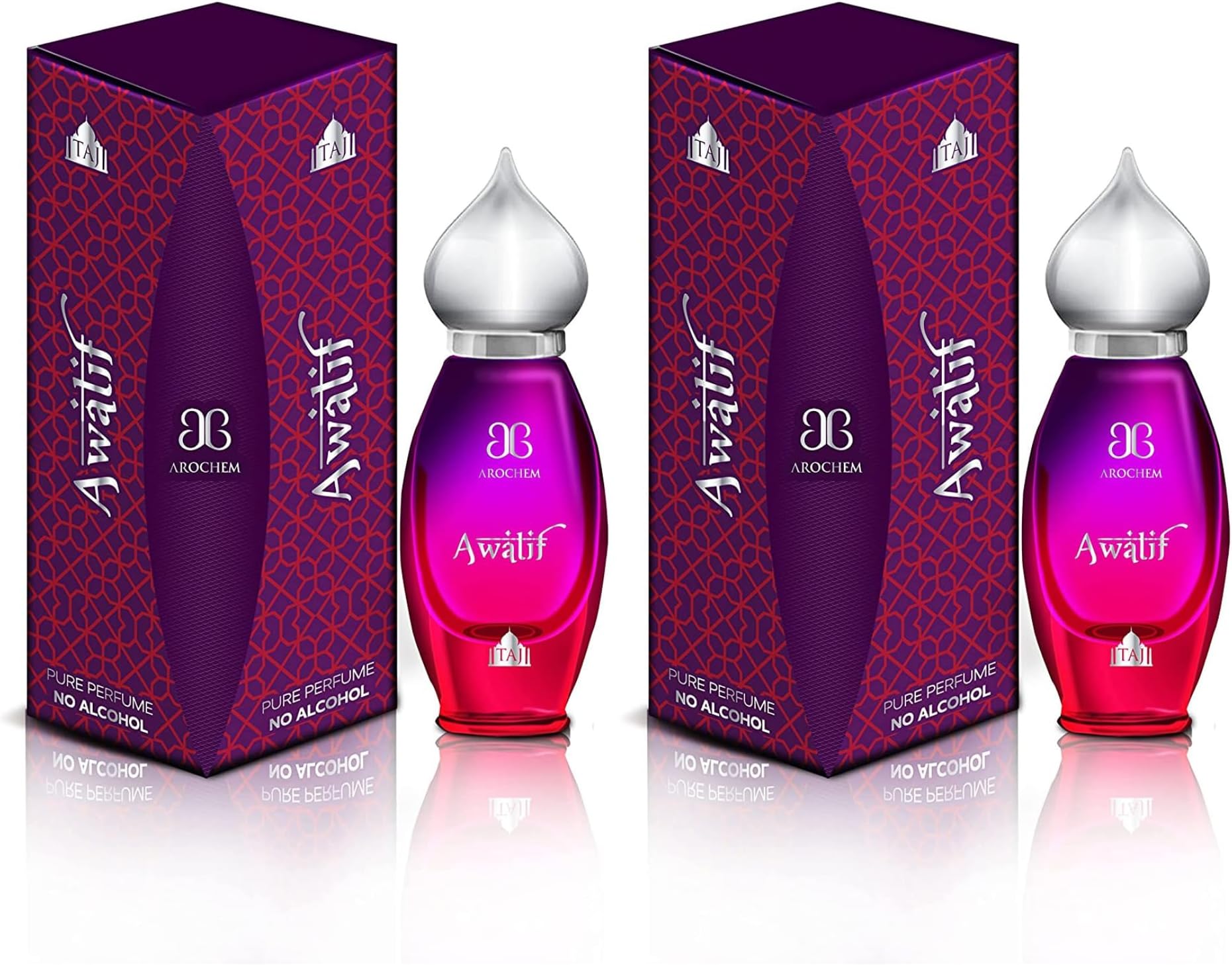 TAJ EDITION AWATIF 9 ML PURE PERFUME, NO ALCOHOL UNISEX PERFUME ROLL ON -Pack of 2