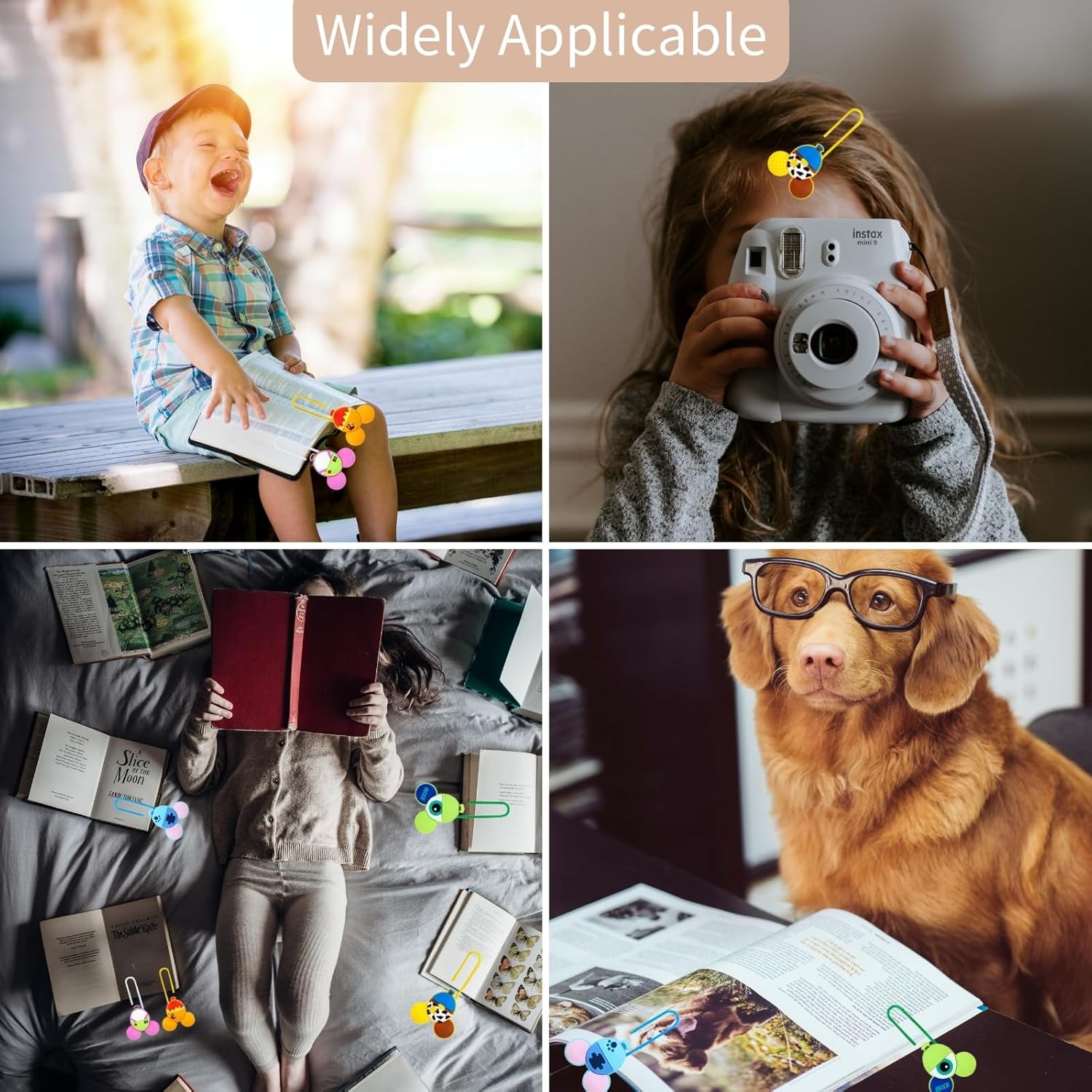 10PCS Cute Mouse Paper Clips, Bookmark Book File Page Marker Clips for Teacher & Students, Desk Accessories Stationery for Office School, Office Supplies Decor for Women Kids Adult image 4 of 5 B0CLVKVSR6