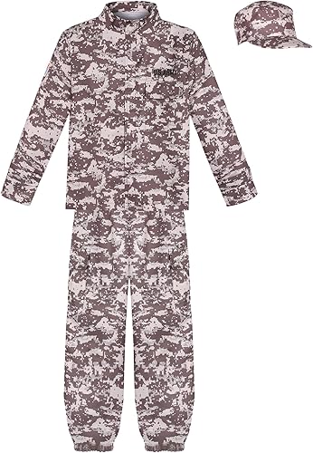 Disfraz del ejército para niños, disfraz de Halloween del ejército para niños, disfraz de soldado de camuflaje militar para disfraz de soldado de