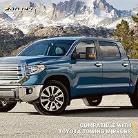 Vista 8 de Espejos de remolque para Toyota Tundra 2007-2021, espejo de remolque para Toyota Sequoia 2008-2017, señal de giro de flecha calentada de vidrio