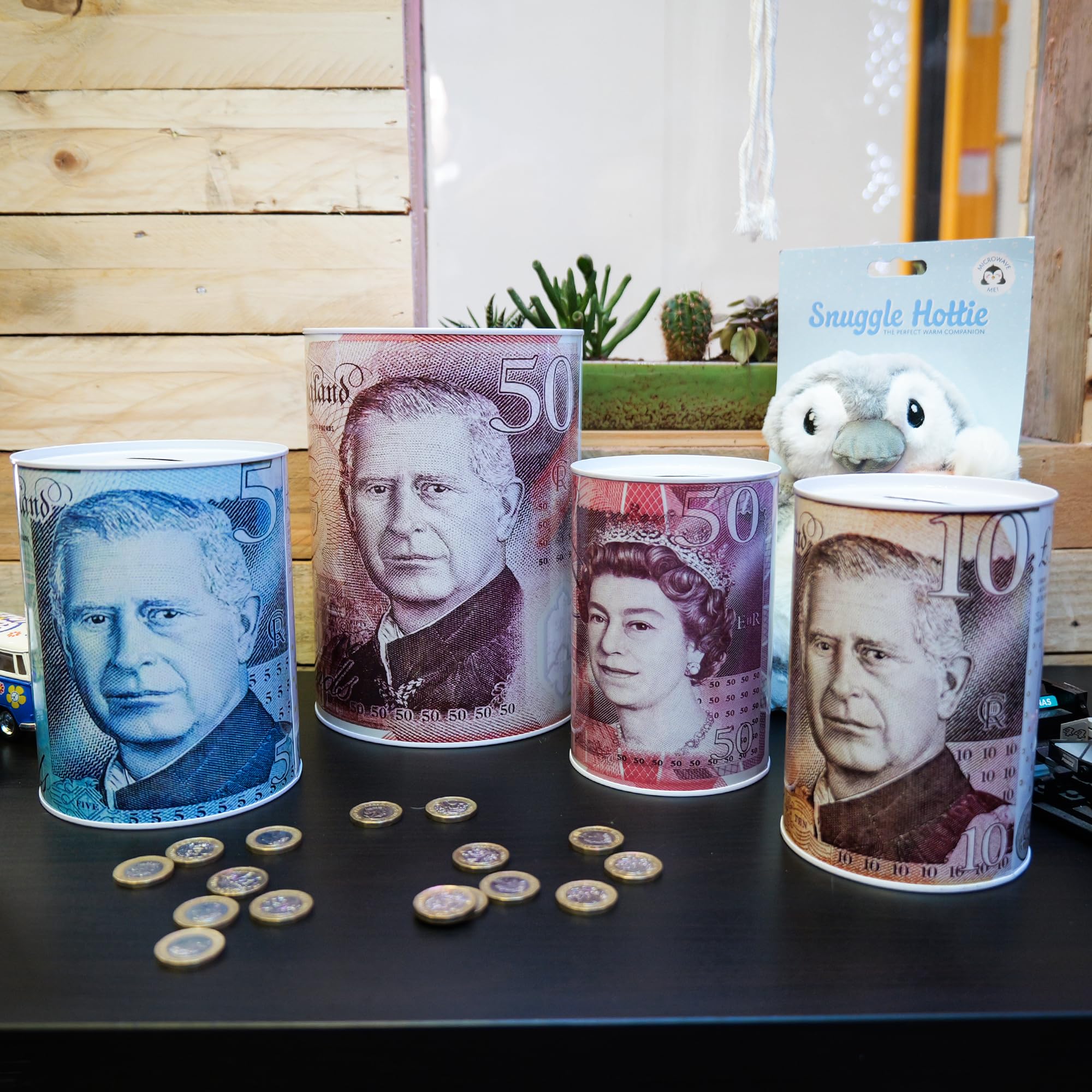 Oth Sterling Money Tin - GBP Piggy Bank Savings Box, 15 X 10 X 10 Cm, Multi-color
