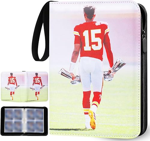 Miniatura 1 de YCTEC Carpeta de tarjetas de fútbol con 50 fundas extraíbles, soporte para tarjetas de intercambio para 400 tarjetas de fútbol, soporte de tarjetas