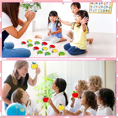 Miniatura 6 de Zonon 90 piezas de recortes de manzana, decoración de tablón de anuncios para oficina, aula, fiesta, tablón de anuncios, pizarra de pared,