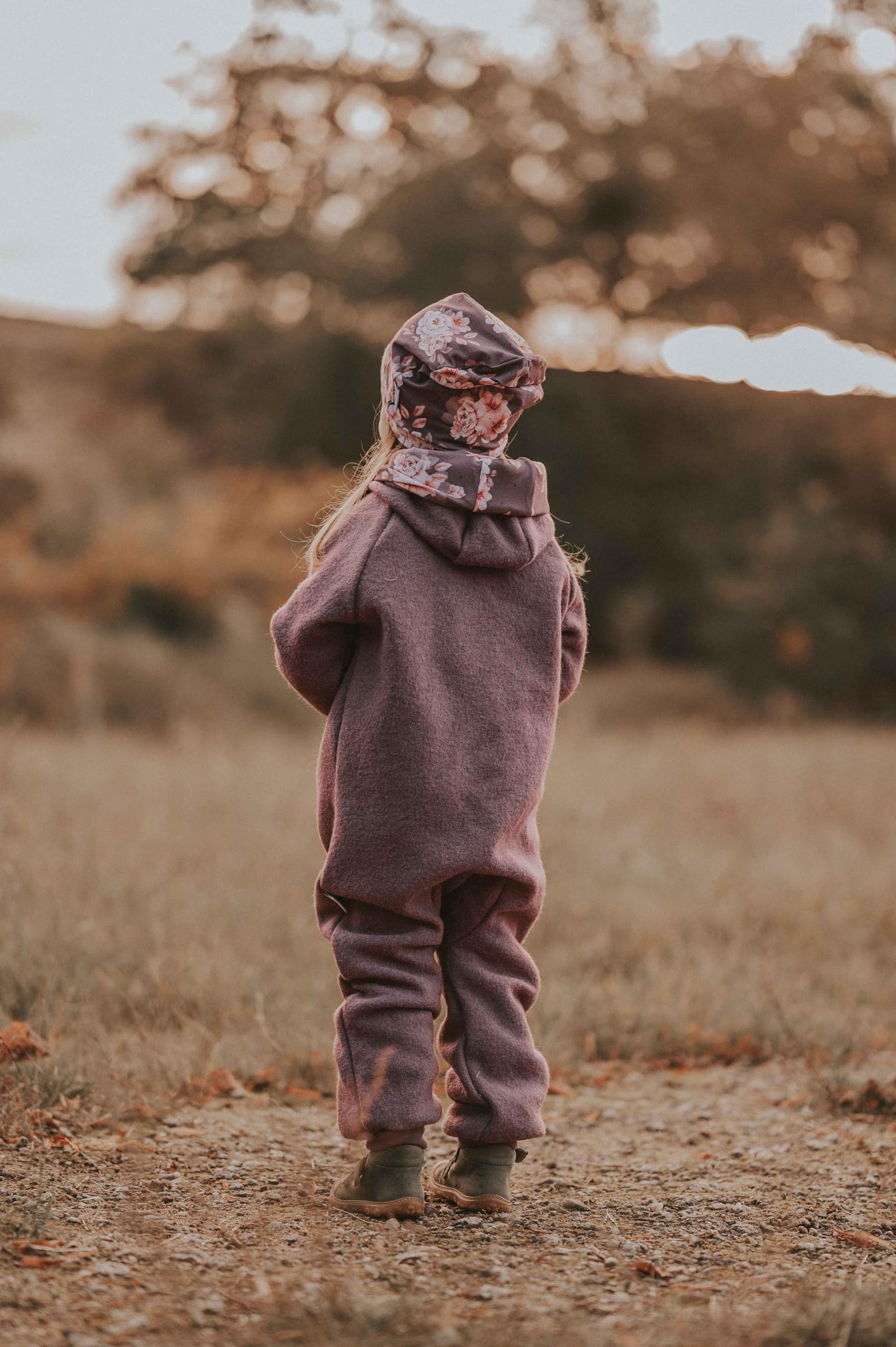 Fuchs & Kiwi Walkoverall Baby Mädchen – Natur Schurwolle & Jersey Futter – Öko-Tex, Hautfreundlich – Handmade in Berlin – Wollwalk Overall Baby & Kleinkind – Winter & Herbst