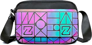 Holographic Crossbody Bag Ladies Shoulder Bag Geometric Luminous Bag Shiny Crossbody Bag Holographic Rainbow Bag Handbag