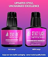 Vista 3 de STACY LASH Lightning Speed - Pegamento para extensión de pestañas, 0.34 onzas líquidas, 0.3 segundos en secado/retención, 6-8 semanas/adhesivo negro