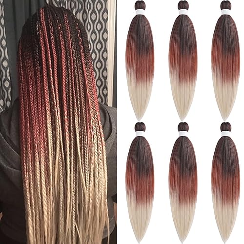 Miniatura 46 de Extensiones de cabello trenzado color gris plateado, preestirado, hipoalergénico, para trenzar, trenzas de caja, micro largo, jumbo, sin nudos
