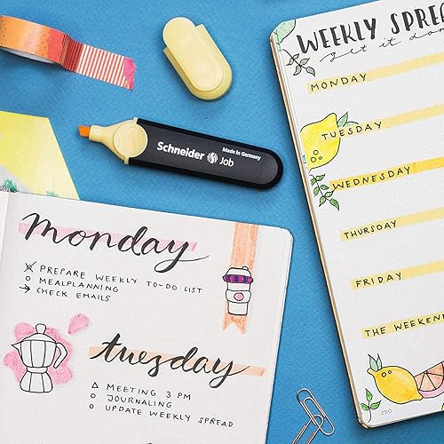 Miniatura 9 de SCHNEIDER Highlighter Textmarker Job pastell Case 6 Stück 50-115097 cartucho de tóner 1 pieza(s) Estuche para impresora