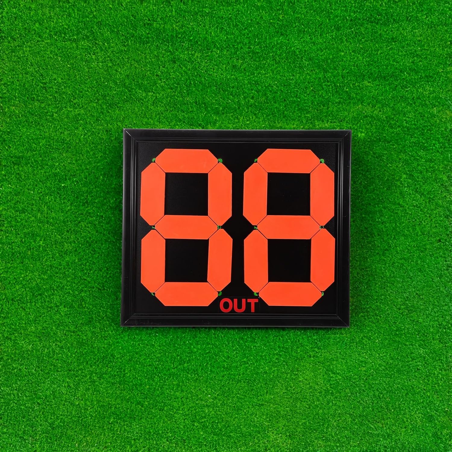 Manual Football Substitution Board for Referees Fluorescent Display, Black Pp Material, Versatile Design for Quick Player Changes, for Football Matches and Volleyball Games