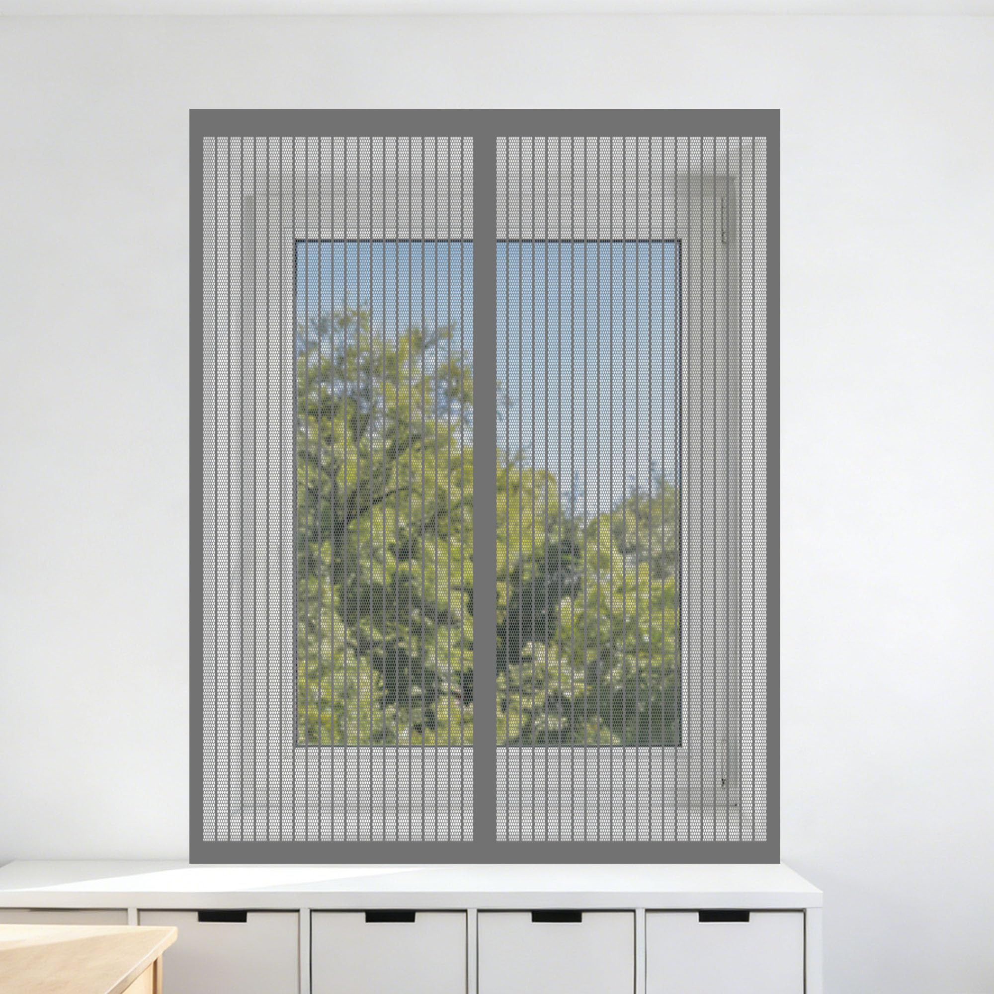 Moustiquaire magnétique 180x145cm à maille ultra fine et toile adhésive pour installation facile