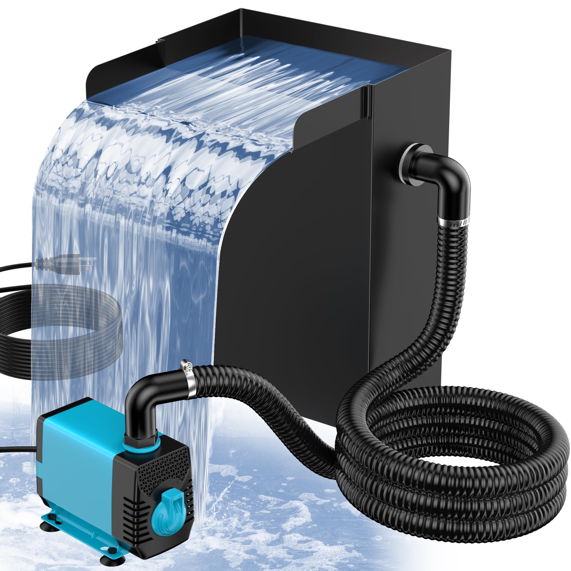 Amazon.com: POPOSOAP Pond Waterfall Spillway with Pump Kit, 304