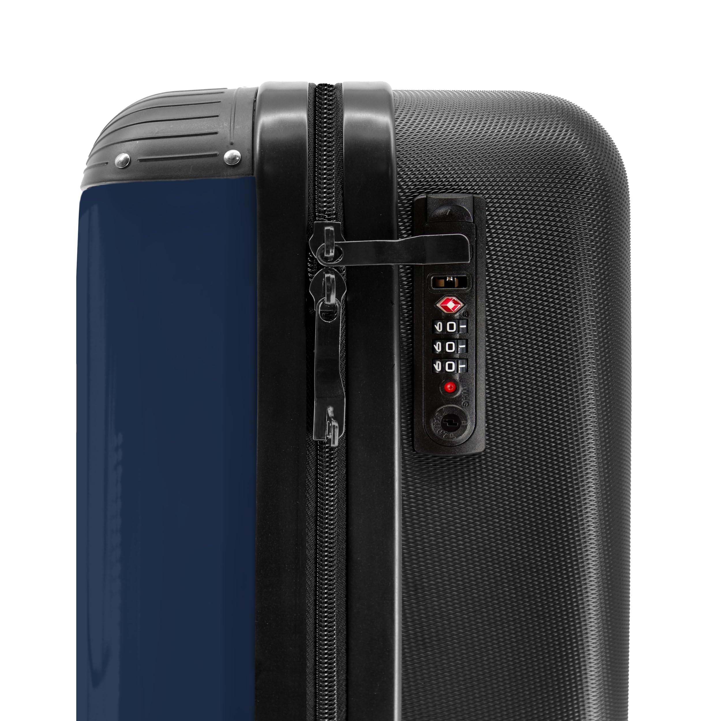 NoBoringSuitcases.com Valise Cabine Personnalisable, Bagage Pas Cher, Petit Modèle de Voyage 55x35x25cm (Football - Uniforme Domicile France 2022 - Bleu Foncé)