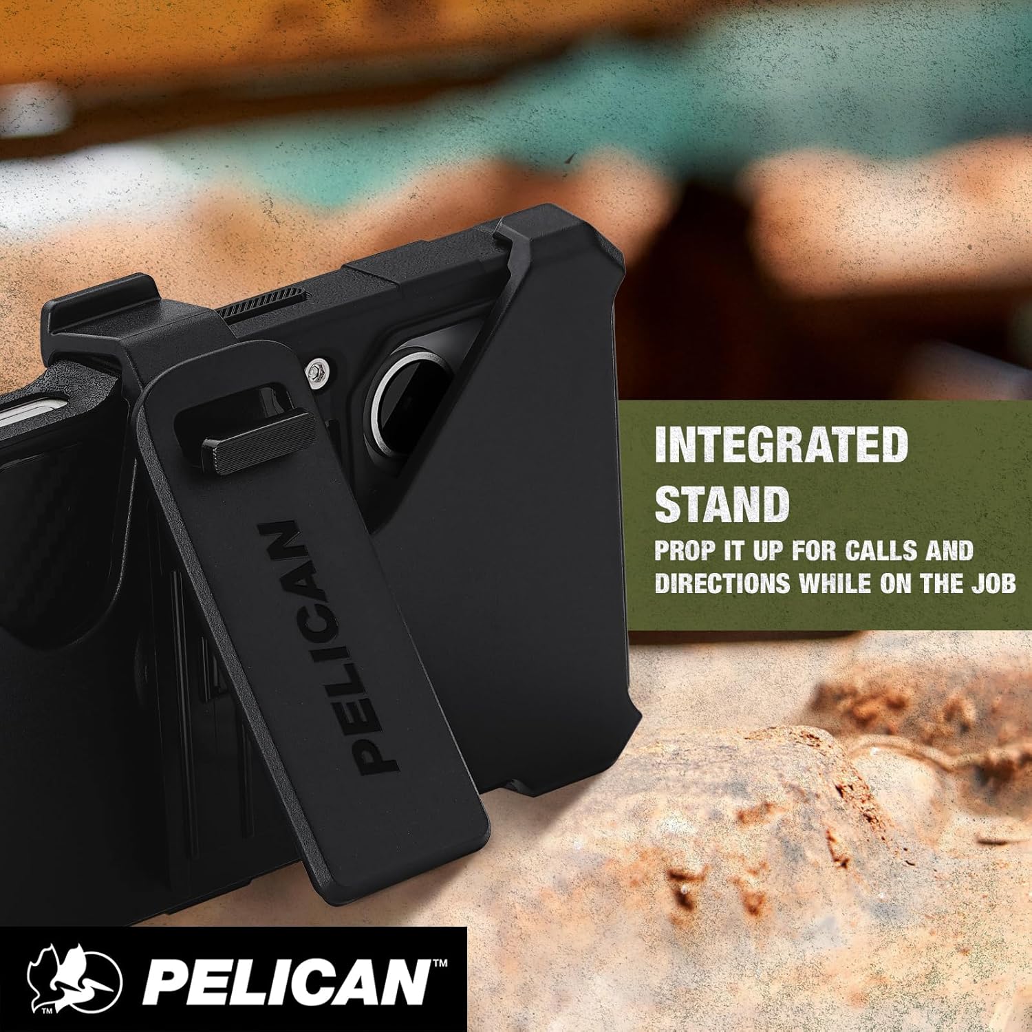 Pelican Shield iPhone 17 Pro Case [Compatible with MagSafe] Rugged Phone Case w/ 21ft Military-Grade Drop Protection - Heavy Duty Phone Cover w/Belt Clip Holster for iPhone 17 Pro - Carbon - Image 2