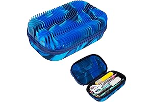 ZIPIT Wavy Sensory Pencil Box for Fidgeting Boys