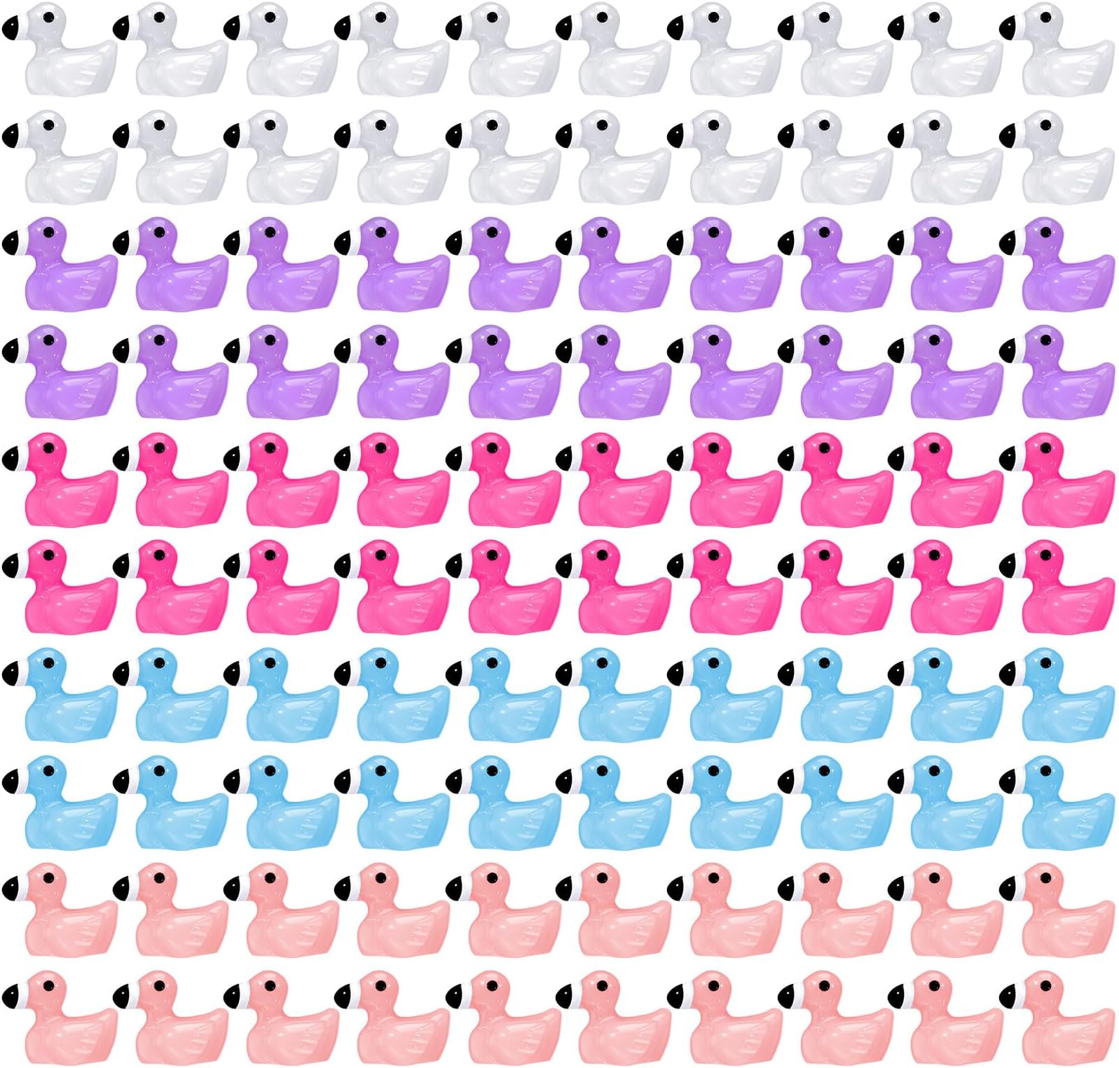 Syhood100 Pieces Miniature Flamingo Figurine Mini Resin Flamingo Cute Tiny Flamingo Toy Flamingo Cake Decorations for Cake Topper Garden Landscape Christmas Ornaments DIY Jewelry Making Crafts