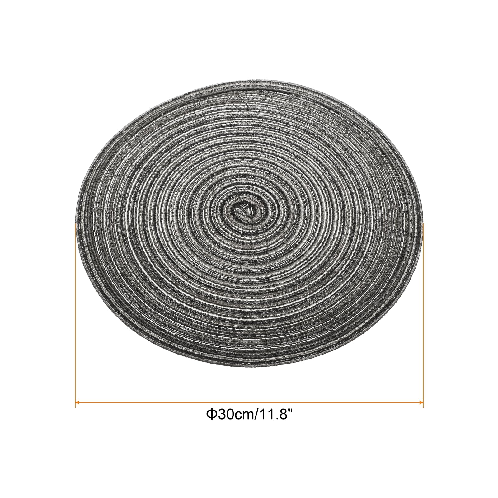 Sourcing Map 4 Tovagliette Rotonde Intrecciate Da 30,5 Cm