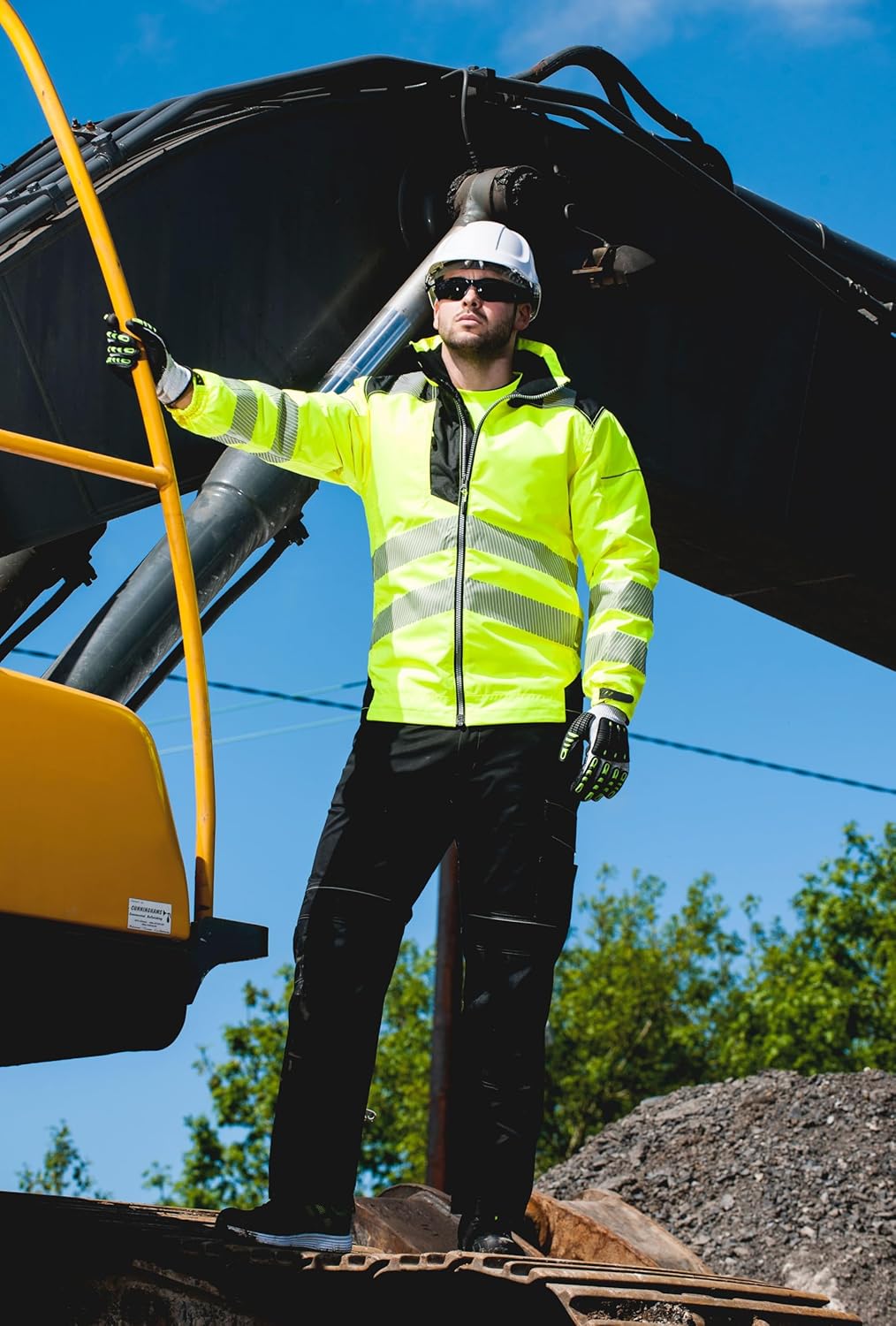 Portwest PW3 Hi-Vis Winter Jacket Work Safety Protective Reflective Waterproof Coat ANSI 3, Large - Image 8