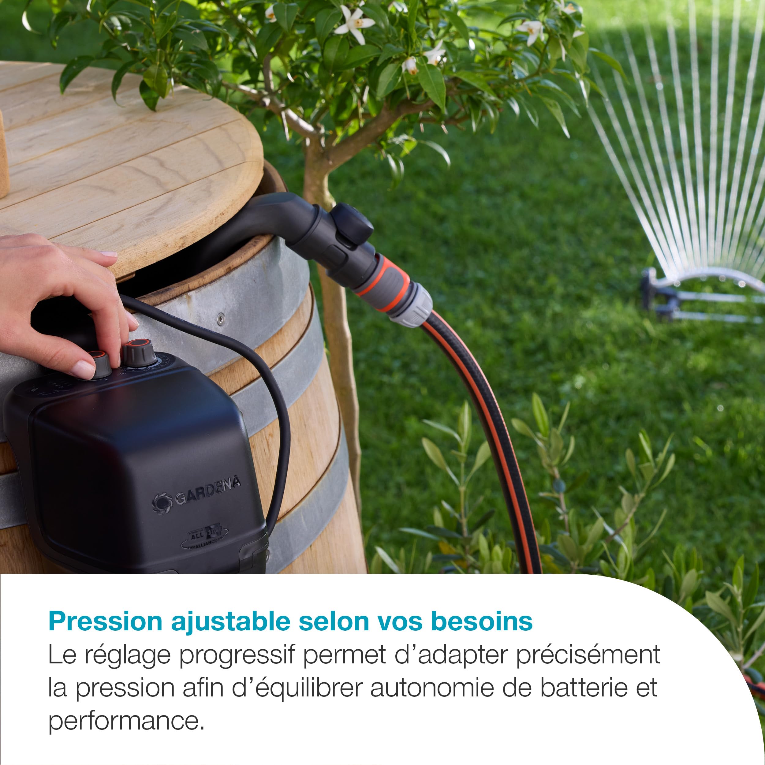 Gardena Pompe à eau automatique 18V P4A 2400 ComfortAutomatic Arrosage programmé