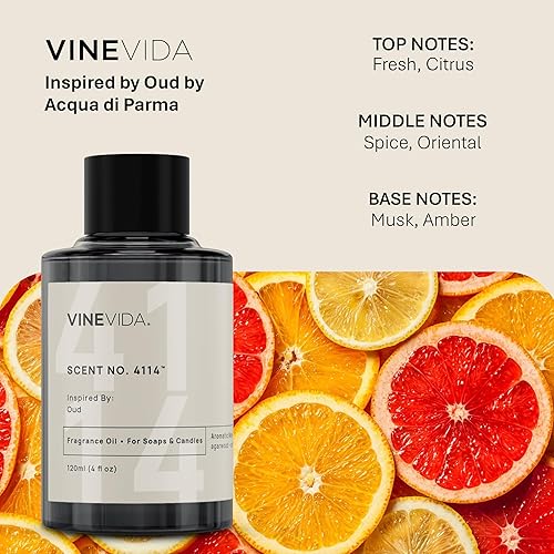 Miniatura 180 de VINEVIDA Aceite aromático n.º 4800 inspirado en un millón de hombres para fabricación de velas y jabón, fabricado en Estados Unidos
