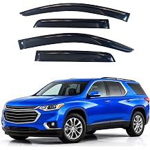 IG Window Visor for Chevy Chevrolet Traverse 2018-2023, Rain Guard Tape-On Extra Durable Sun Wind Side Vent Window Deflector, 2018 2019 2020 2021 2022 2023