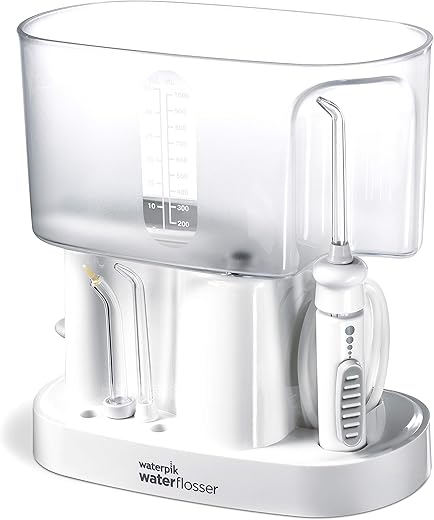 Waterpik Classic Professional Water Flosser, Electric Power With 6 Settings, 3 Flossing Tips, ADA Accepted, White WP-72