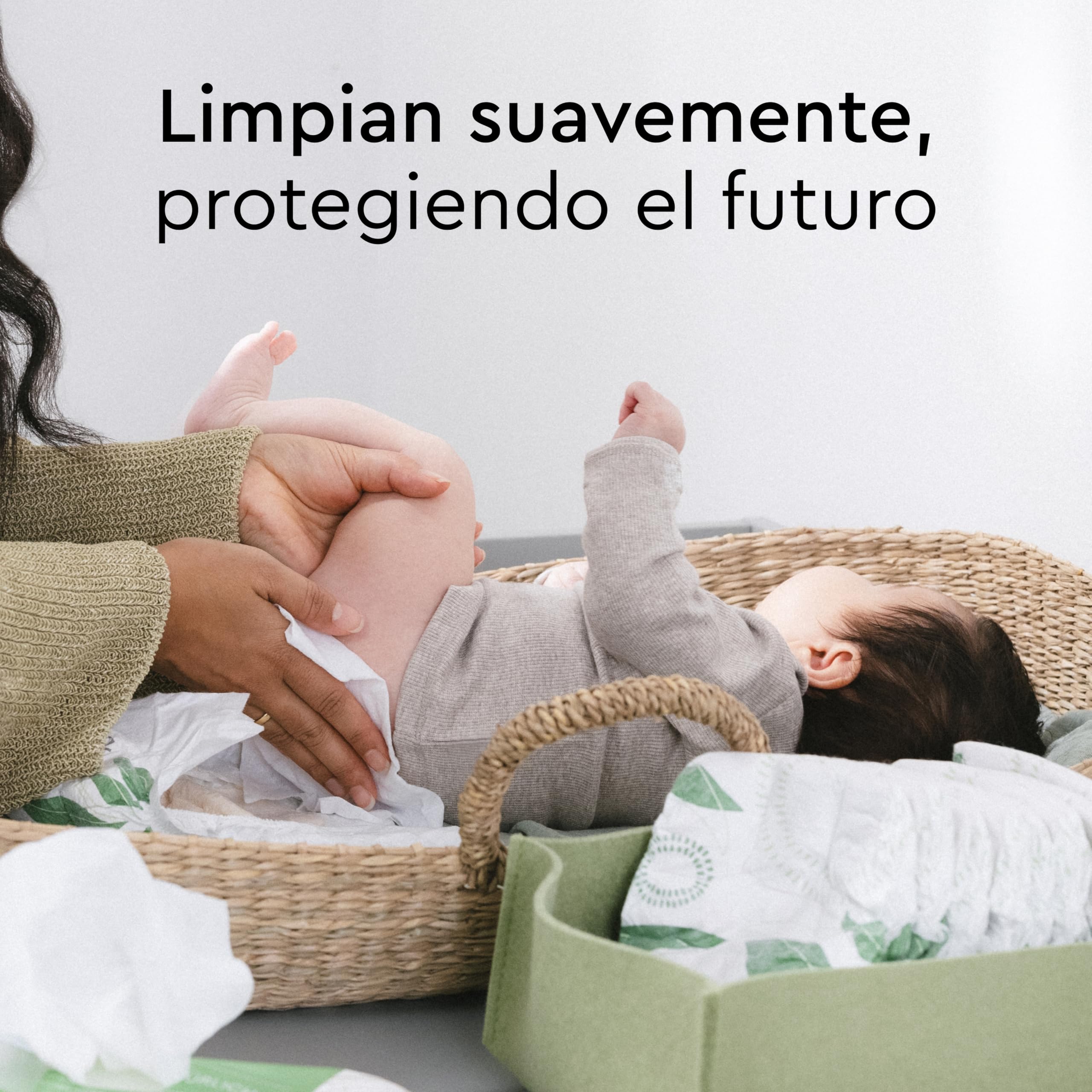 Toallitas húmedas naturales LILLYDOO green, 900 unidades (15x60), 100% sin plástico y resistentes – sin perfumes, limpieza delicada y suave para piel sensible, dermatológicamente testadas