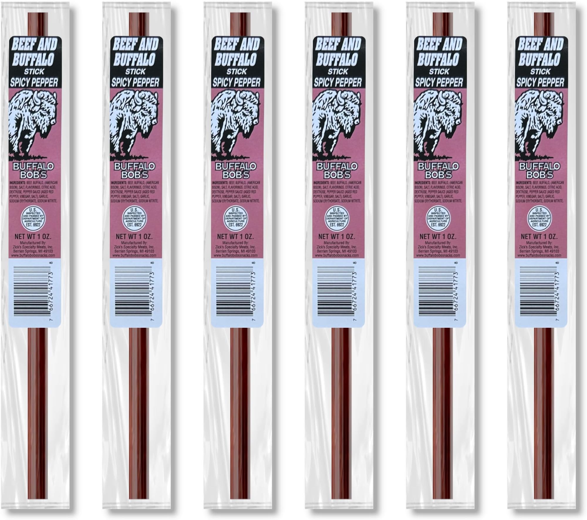 Buffalo Bob's Wild Game Meat Snack Flat Sampler Jerky 10 Pack Grocery & Gourmet Food