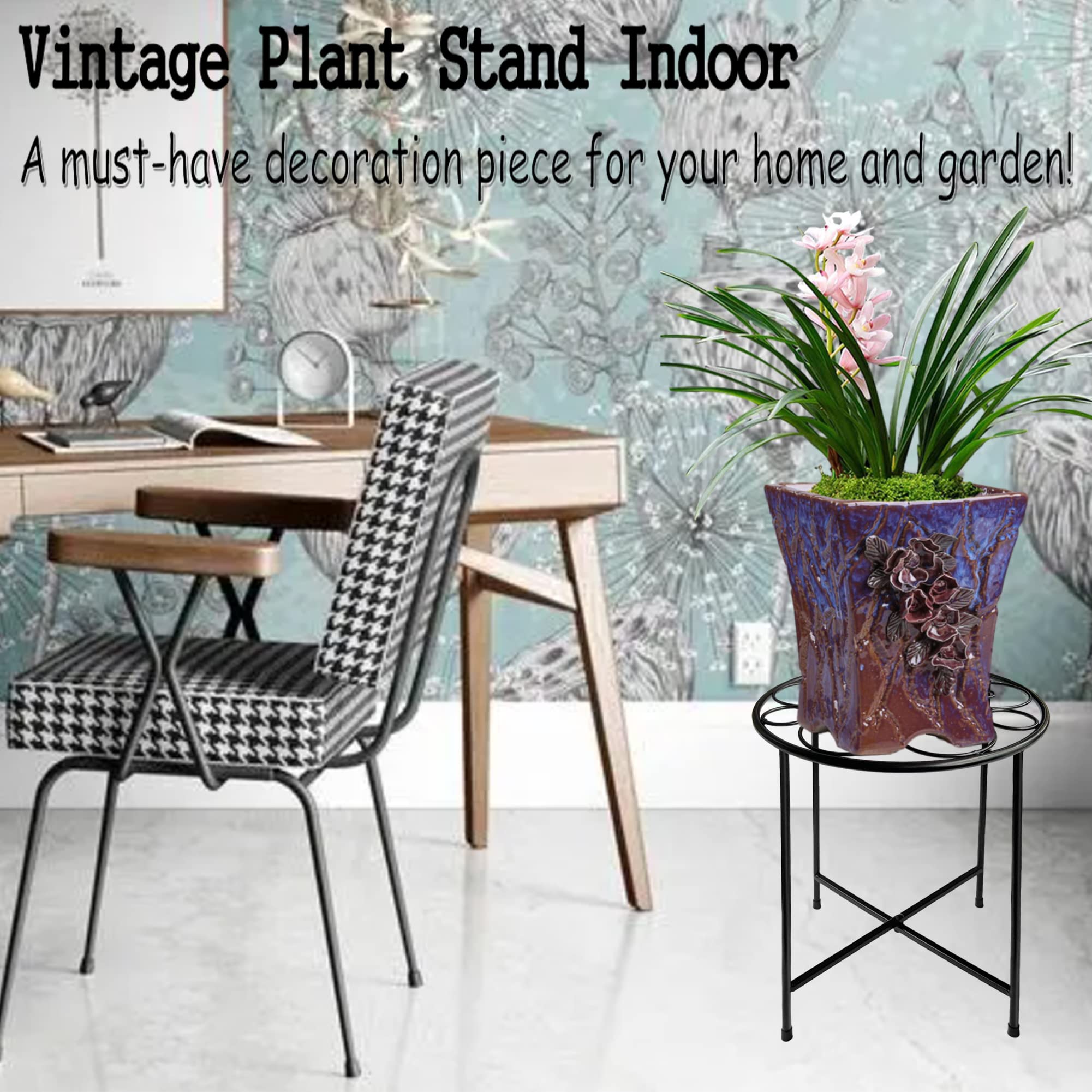 ZEECER Plant Stand Outdoor, 15'' Tall Plant Stand Indoor - Image 3