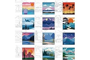 Sherr's Super Cute Landscape Canvas Set for Young Artists