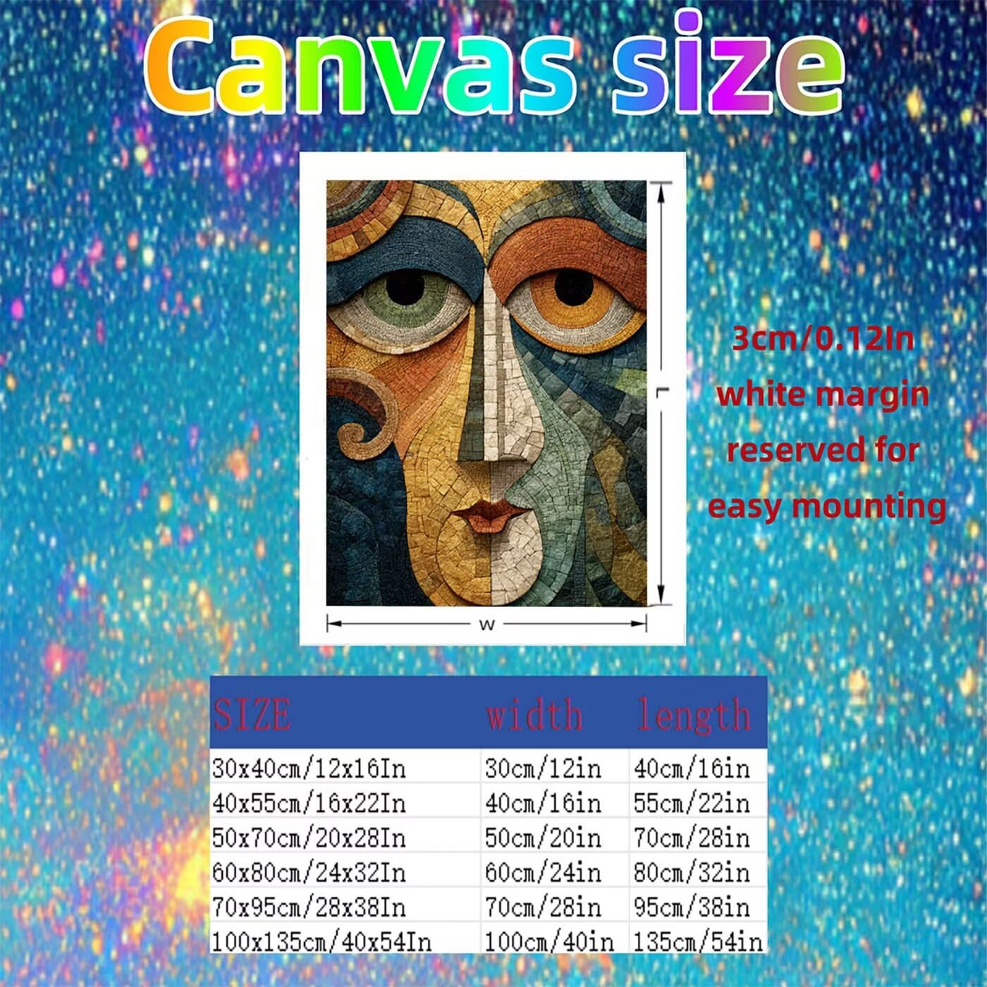 Malowanie według numerów dla dorosłych Abstrakcyjne malowanie według numerów 100 x 135 cm zestaw do malowania farbami akrylowymi płótno do malowania według numerów twarzy i pędzla malarskiego, duże